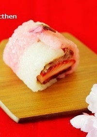 桜色の和菓子