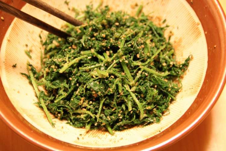 ニンジンの葉のゴマ和え レシピ 作り方 By うーぴん クックパッド 簡単おいしいみんなのレシピが357万品