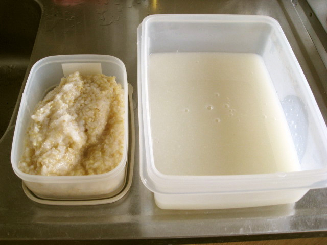 断食の補食（回復食）　玄米粥　重湯