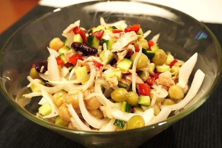 超簡単 豆と新玉ねぎのかわいいサラダ レシピ 作り方 By Jlovess クックパッド 簡単おいしいみんなのレシピが358万品