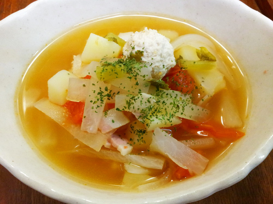野菜たっぷりさっぱりトマト大根スープ☆の画像