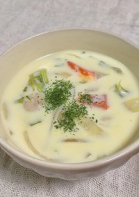 野菜たっぷり☆豆乳クリームスープ
