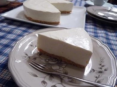 超ヘルシー♪豆腐と豆乳のレアチーズケーキの写真
