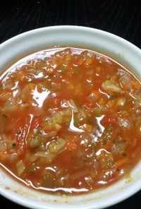 野菜たっぷり食べるミネストローネ風スープ