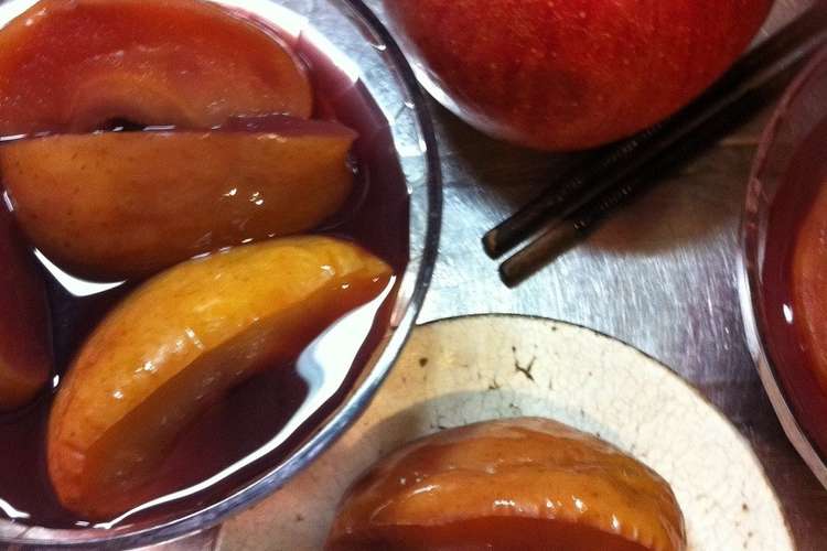 皮ごとリンゴの赤ワインコンポート レシピ 作り方 By おおくらやまじゅんこ クックパッド 簡単おいしいみんなのレシピが365万品