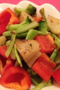 彩り野菜のアンチョビ炒め