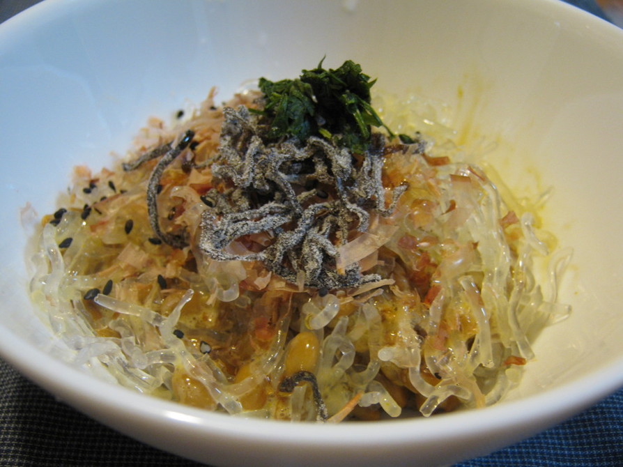 プチプチ海藻麺でネバネバあえの画像