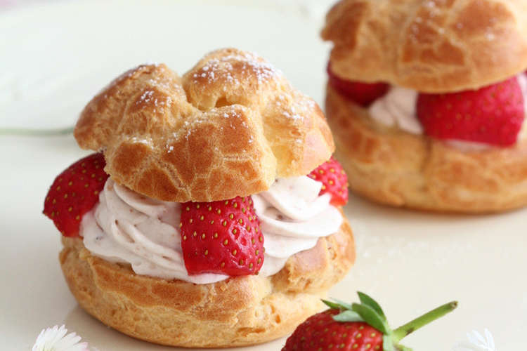 いちごのシュークリーム レシピ 作り方 By さや にょろ クックパッド