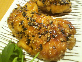 鶏むね肉の照り焼き~プチプチごま風味~♪