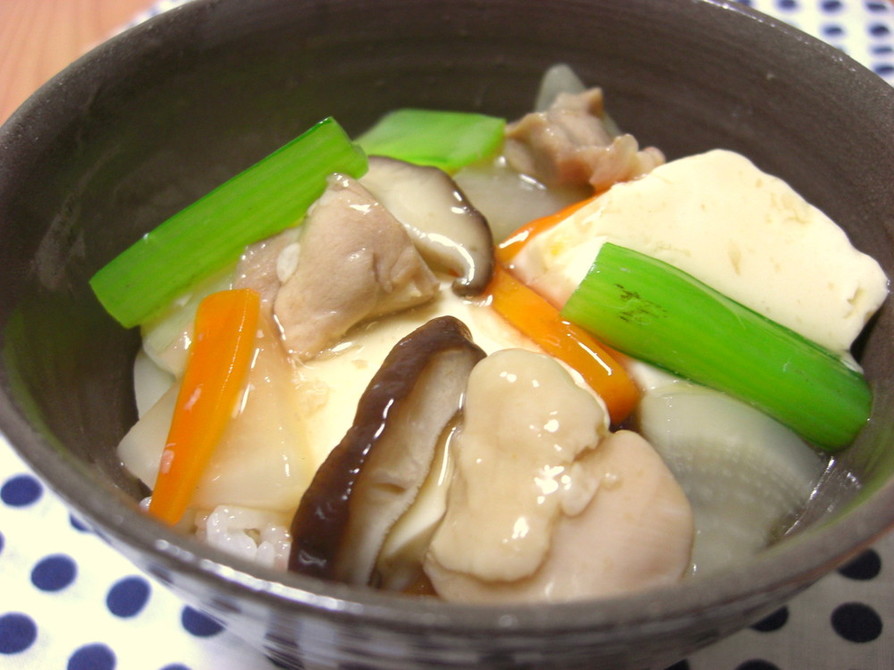 塩麹☆ほっこり優しい和風あんかけ豆腐丼♪の画像