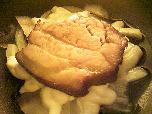 焼豚と玉葱のマヨネーズ醤油和えの画像