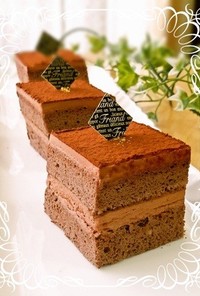 シフォン生地で簡単チョコレートケーキ