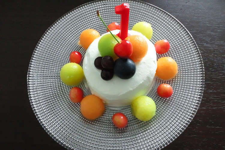 一歳の誕生日ケーキ イチゴがなくても レシピ 作り方 By Aromanica クックパッド 簡単おいしいみんなのレシピが360万品