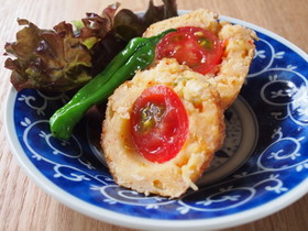 キムチーズポテトのトマトコロッケ