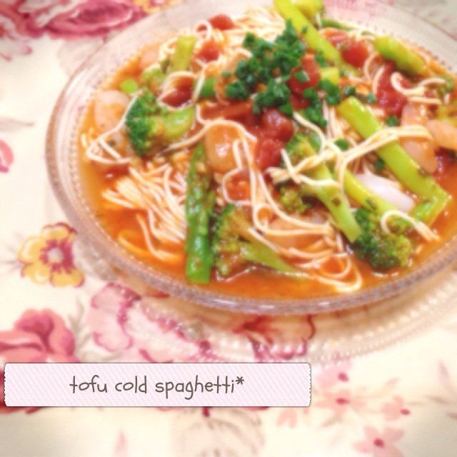 豆腐素麺の冷製トマトパスタの画像