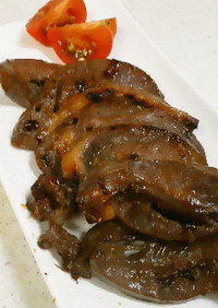 豚ハツの生姜醤油焼き