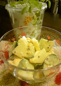 きゅうり&林檎の定番卵サラダ♡