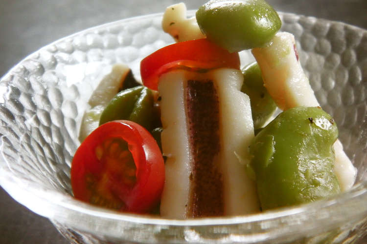 そら豆と茹でイカのマリネ風サラダ レシピ 作り方 By はーたんのおっかさん クックパッド