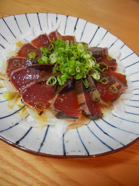 簡単!柚子胡椒ポン酢で鰹のたたき♬
