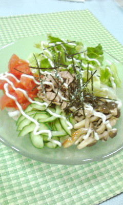 ヘルシー☆簡単☆和風サラダうどん