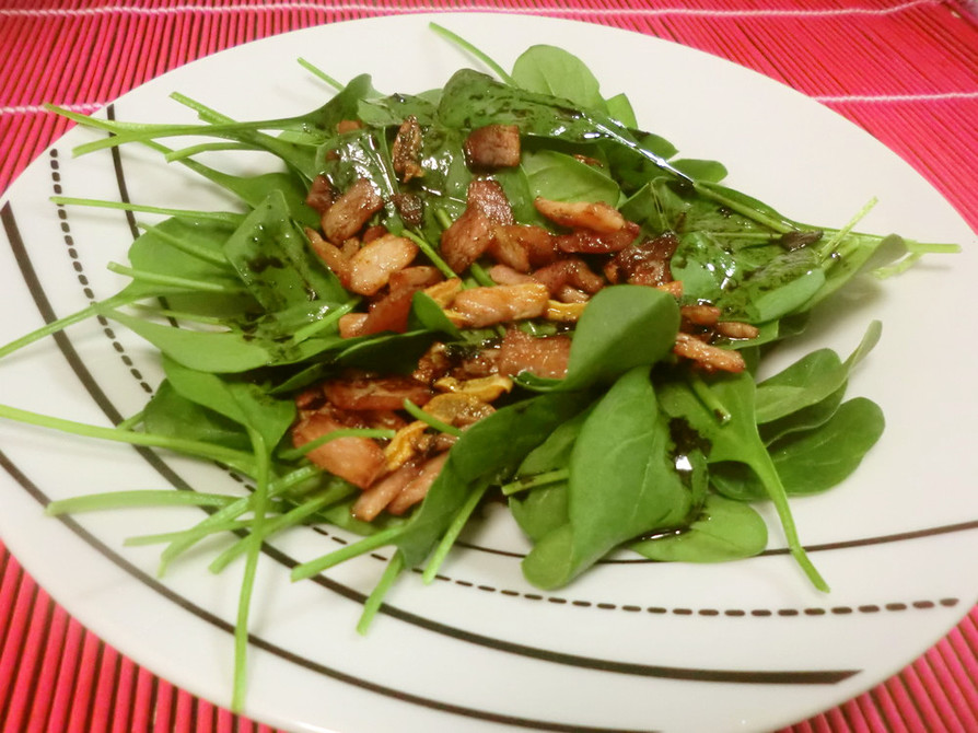バルサミコ酢のベビースピナッチサラダ by MeeCCa 【クックパッド】 簡単おいしいみんなのレシピが396万品