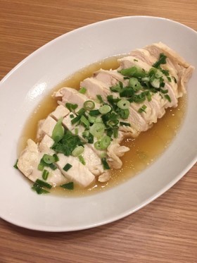 ☆レンジで簡単♪胸肉の蒸し鶏☆