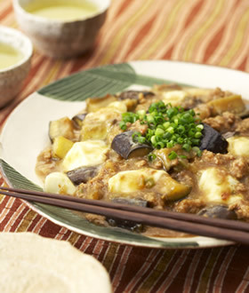 モッツァレラのとろける麻婆なす