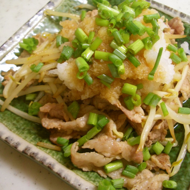 豚もやし炒めのおろしポン酢かけ レシピ 作り方 By てーぶるすぷーん クックパッド 簡単おいしいみんなのレシピが350万品