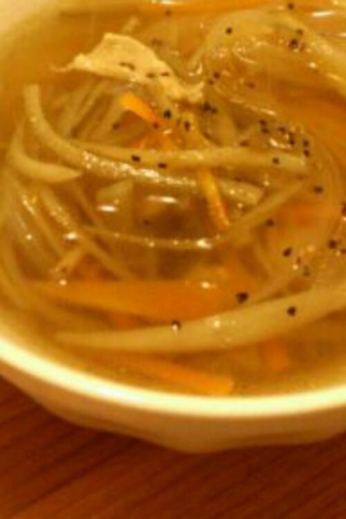 生姜入り根菜スープの画像