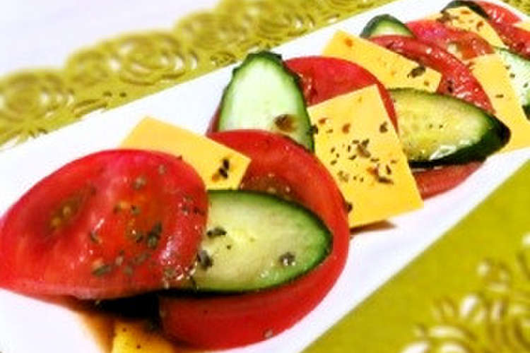 トマトとチェダーの彩りバルサミコサラダ レシピ 作り方 By Dadtoeli クックパッド 簡単おいしいみんなのレシピが357万品