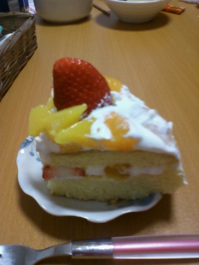 「娘」お誕生日ショートケーキ（・ω・＊）の写真