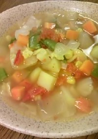 7種類の野菜のスープ