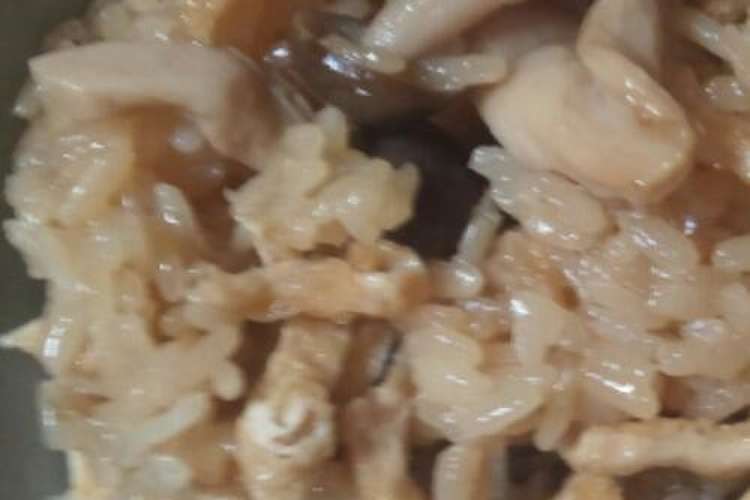 炊飯器でしめじと油揚げの炊き込みおこわ レシピ 作り方 By あゆいと クックパッド