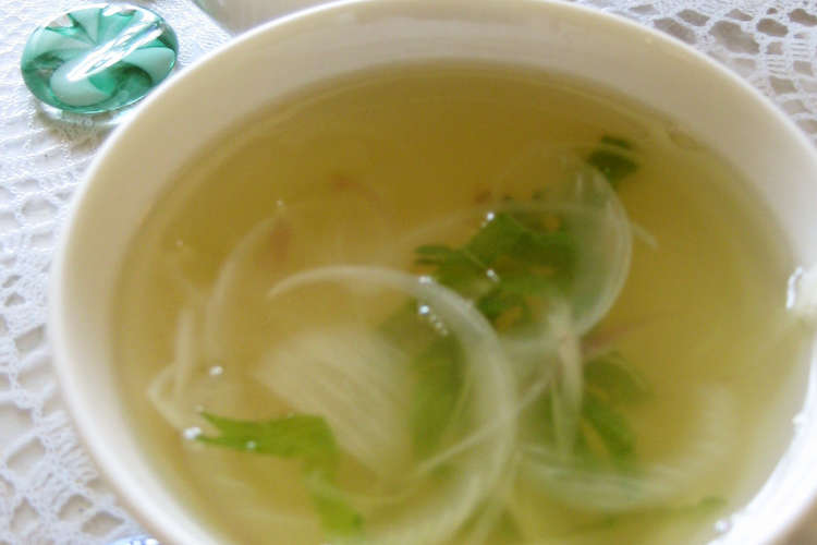 簡単 玉葱と茗荷の優しい洋風香味スープ レシピ 作り方 By 時花菜 クックパッド 簡単おいしいみんなのレシピが352万品