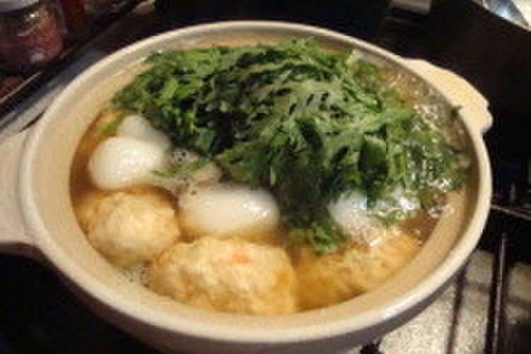 ふんわり鶏だんごともっちり白玉だんご鍋 レシピ 作り方 By セブンピーチ クックパッド