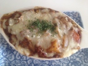 菊芋カレーで簡単リメイク☆カレードリア編