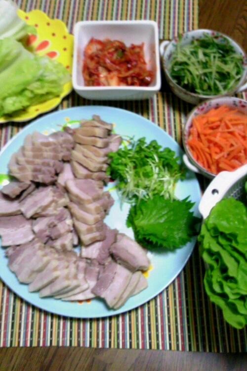 韓国レシピ　塩豚で！ポッサム！の画像