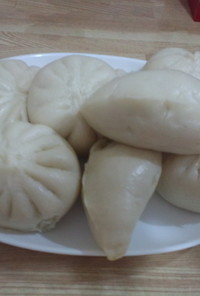 本格中国三鮮包（エビ・ニラ・卵饅）