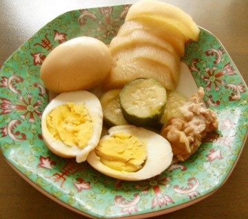 ズッキーニと卵入りの、夏の大根の煮物♬の画像
