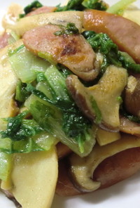 山東菜とエリンギの炒め物