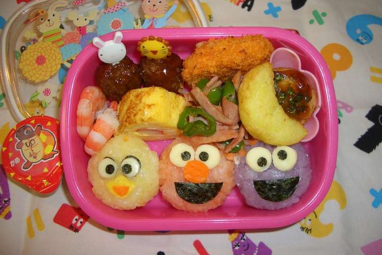 キャラ弁 セサミストリート レシピ 作り方 By Sango1228 クックパッド