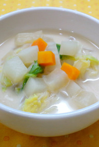 豆乳 de ヘルシー野菜スープ