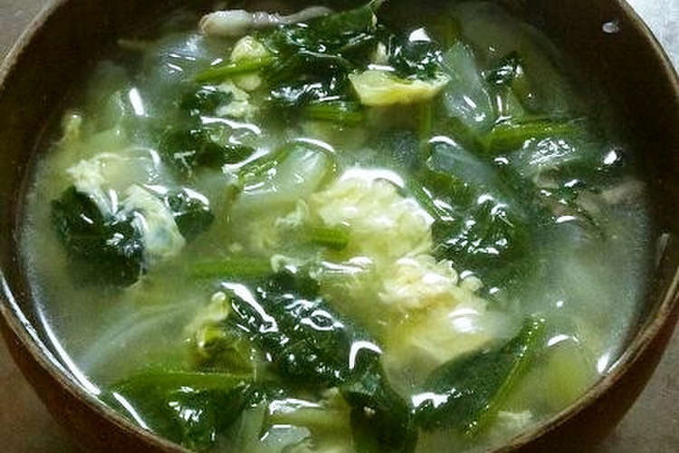 給食の ほうれん草だけど菜の花スープ レシピ 作り方 By はるぴょん メイ クックパッド 簡単おいしいみんなのレシピが368万品