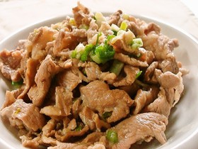 豚小間の ネギ塩炒め めっちゃ簡単♬