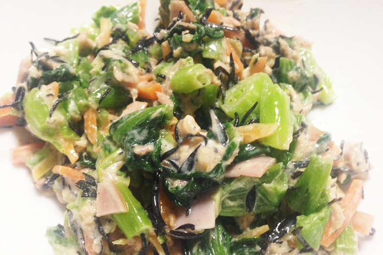 野菜嫌いでも食べる 小松菜のサラダ レシピ 作り方 By かおりンずcafe クックパッド 簡単おいしいみんなのレシピが377万品
