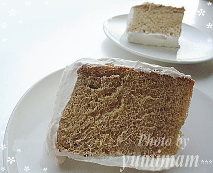 粗糖＆黒蜜のシフォンケーキの画像