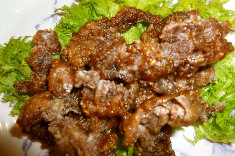薄切り牛の唐揚げ 生姜はちみつ柚子胡椒で レシピ 作り方 By マリーゆう子 クックパッド