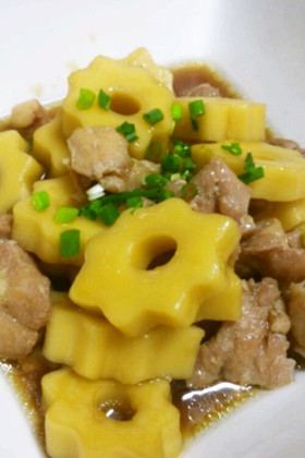ちくわぶと鳥肉の煮物