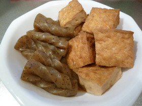 簡単美味しい☆厚揚げとこんにゃくの煮物