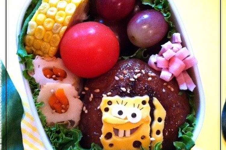 キャラ弁 チーズで スポンジボブ レシピ 作り方 By Chac0c0 クックパッド